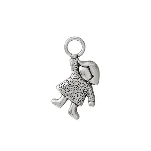 10 Pcs Tibetan Silver GIRL 24mm x 21mm Charms Pendants, Lead & Nickel Free Metal Charms Pendants Beads