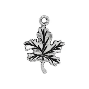 10 Pcs Tibetan Silver WINTER LEAF 23mm x 16.5mm Charms Pendants, Lead & Nickel Free Metal Charms Pendants Beads