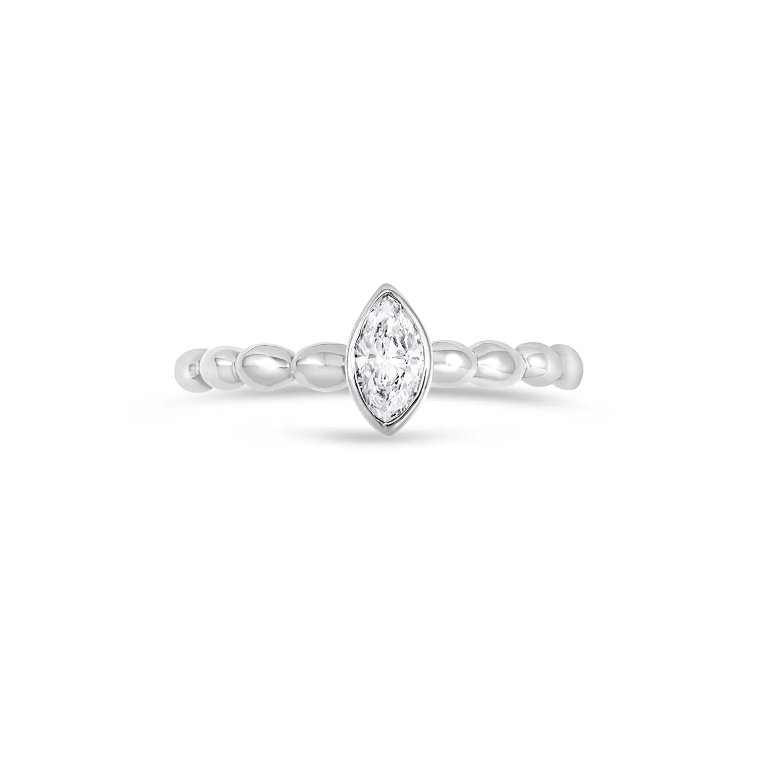 14k Bubbles Narrative Ring with Marquise Diamond 0.25ct