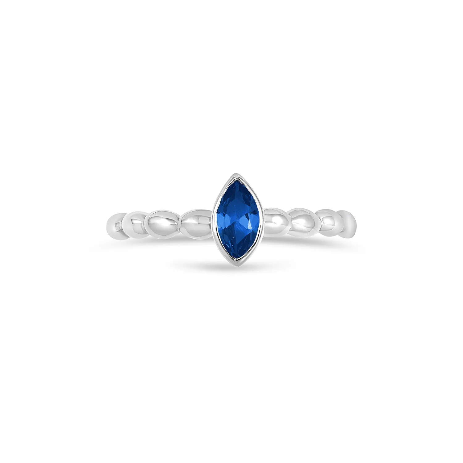 14k Bubbles Narrative Ring with Marquise Sapphire 0.25ct