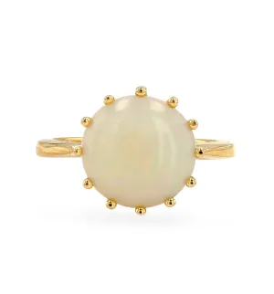 14k Yellow gold Australian Opal ring