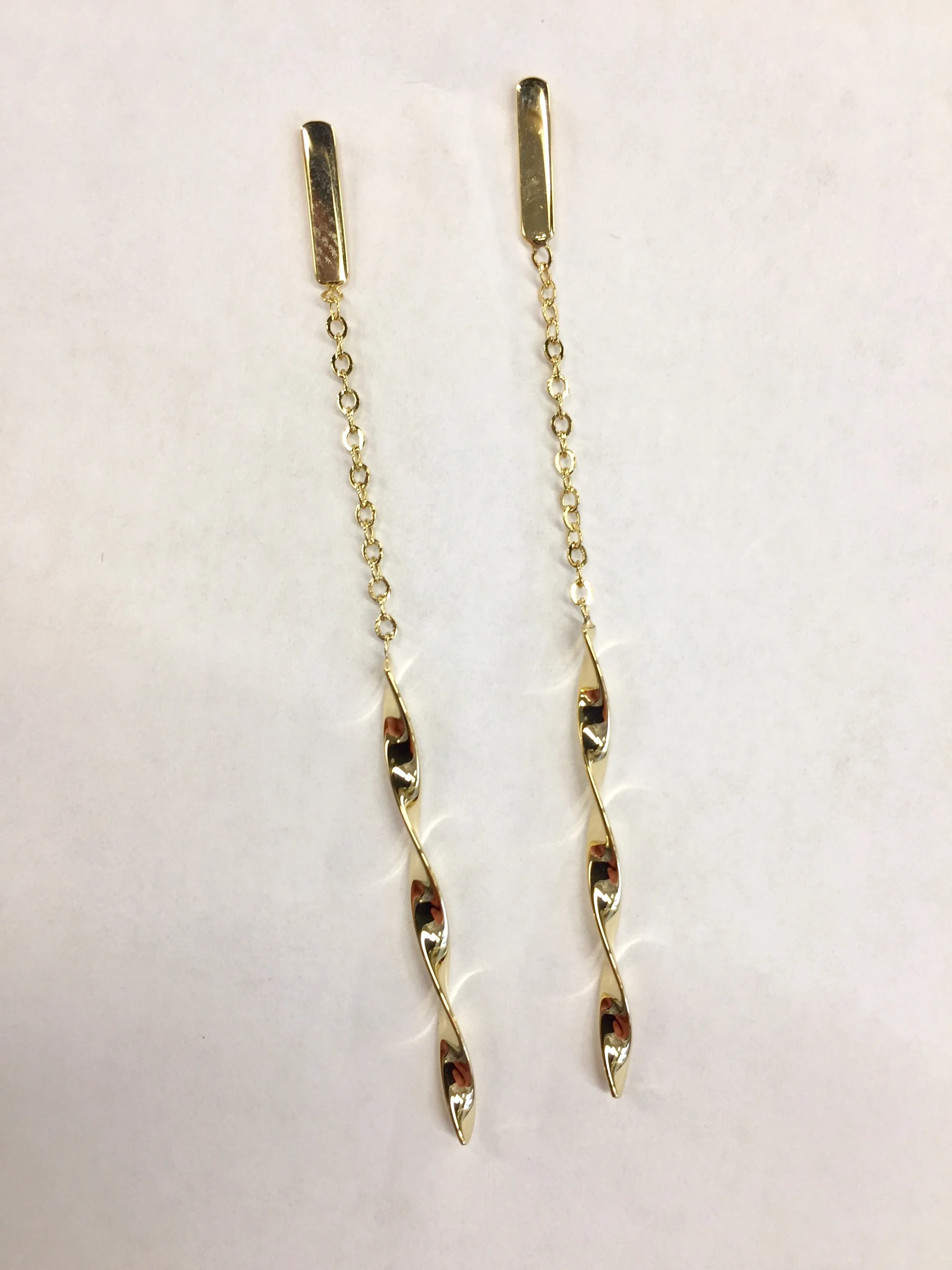 14K Yellow Gold Dangle Earrings