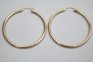 14K Yellow Gold Hoop Pair Of Earring (4.7 grams)