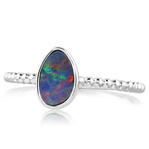 14KW Australian Opal Doublet Ring