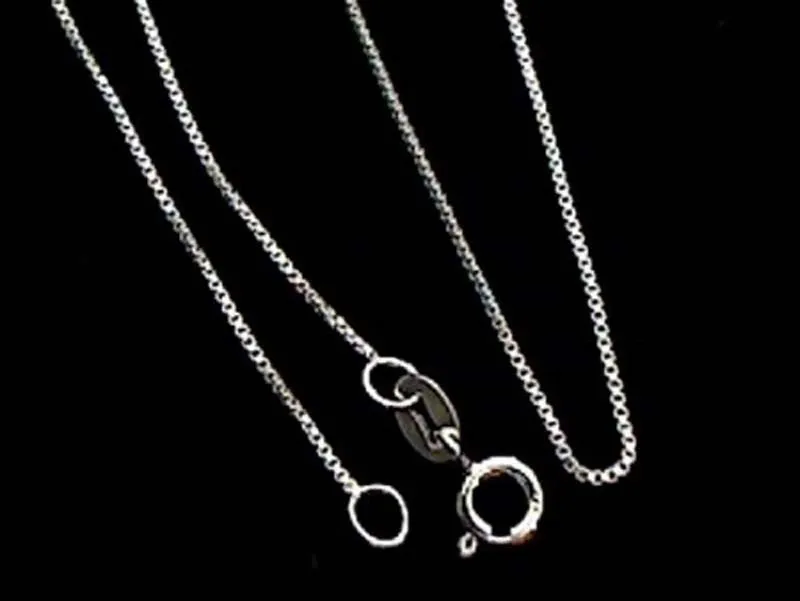 16" Thin Gauge .8mm Box Chain, Sterling