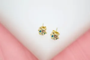 18K Gold Filled Turtle Stud Earrings