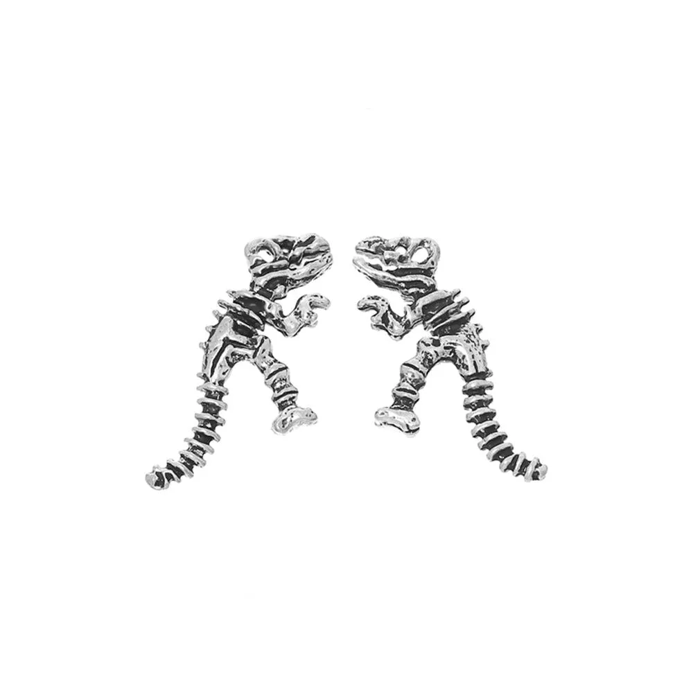 2 Pcs Tibetan Silver DINOSAUR SKELETON 30mm x 23mm Charms Pendants, Lead & Nickel Free Metal Charms Pendants Beads