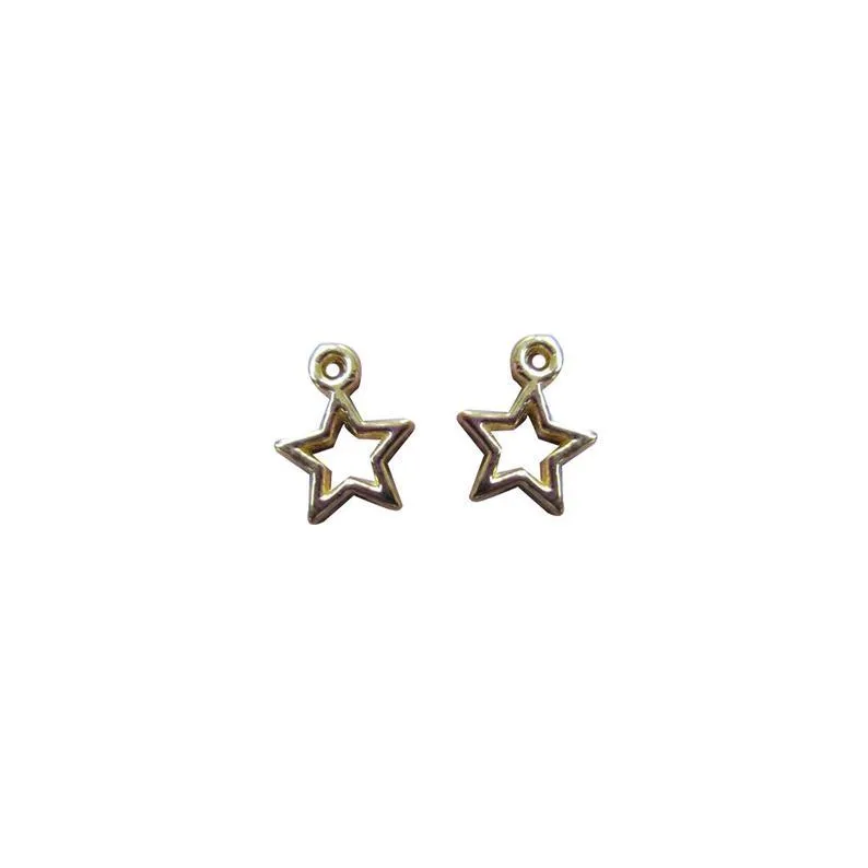 20 Pcs Tibetan Gold Tone Star Cut Out Outline 14X11mm Charms Pendants