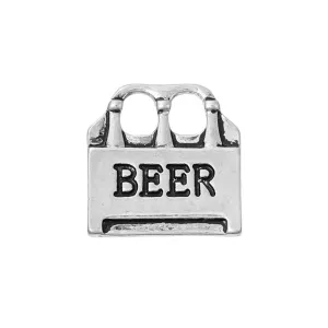 3 Pcs Tibetan Silver CASE BEER 14mm x 14mm Charms Pendants, Lead & Nickel Free Metal Charms Pendants Beads