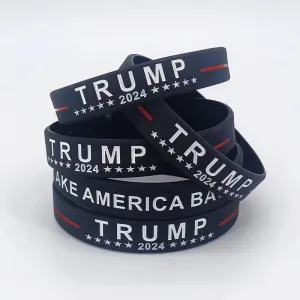 6pc 2024 US Trump Supporters Election Wristbands Patriotic Inspirational GOP Bracelets