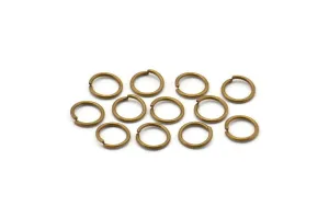 7mm Jump Ring - 300 Antique Brass Round Jump Ring Connectors Findings (7x0.80mm) R-06 A0336