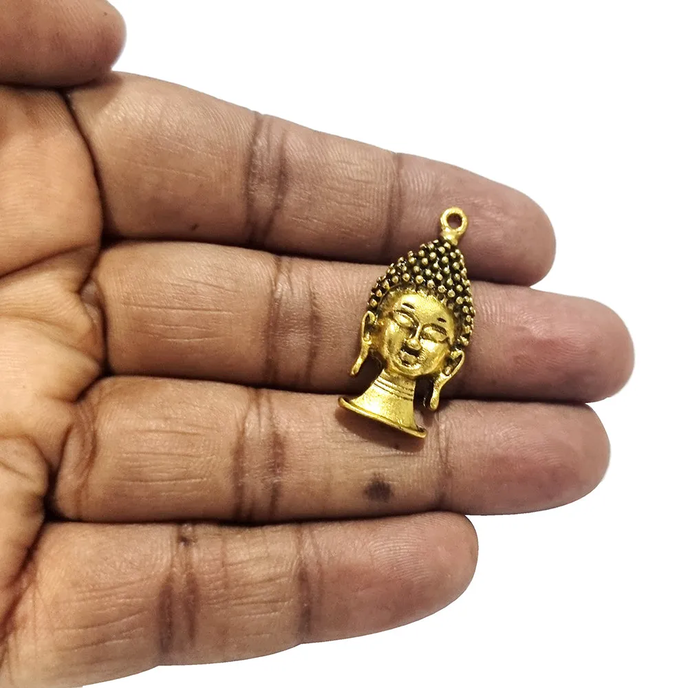 8 Pcs pkg. Buddha Gold Charms Pendant Locket