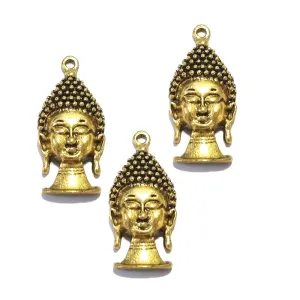 8 Pcs pkg. Buddha Gold Charms Pendant Locket