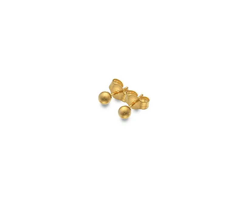 9ct Gold 3mm Ball Stud Earrings