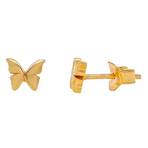 9ct Gold Butterfly Stud Earrings