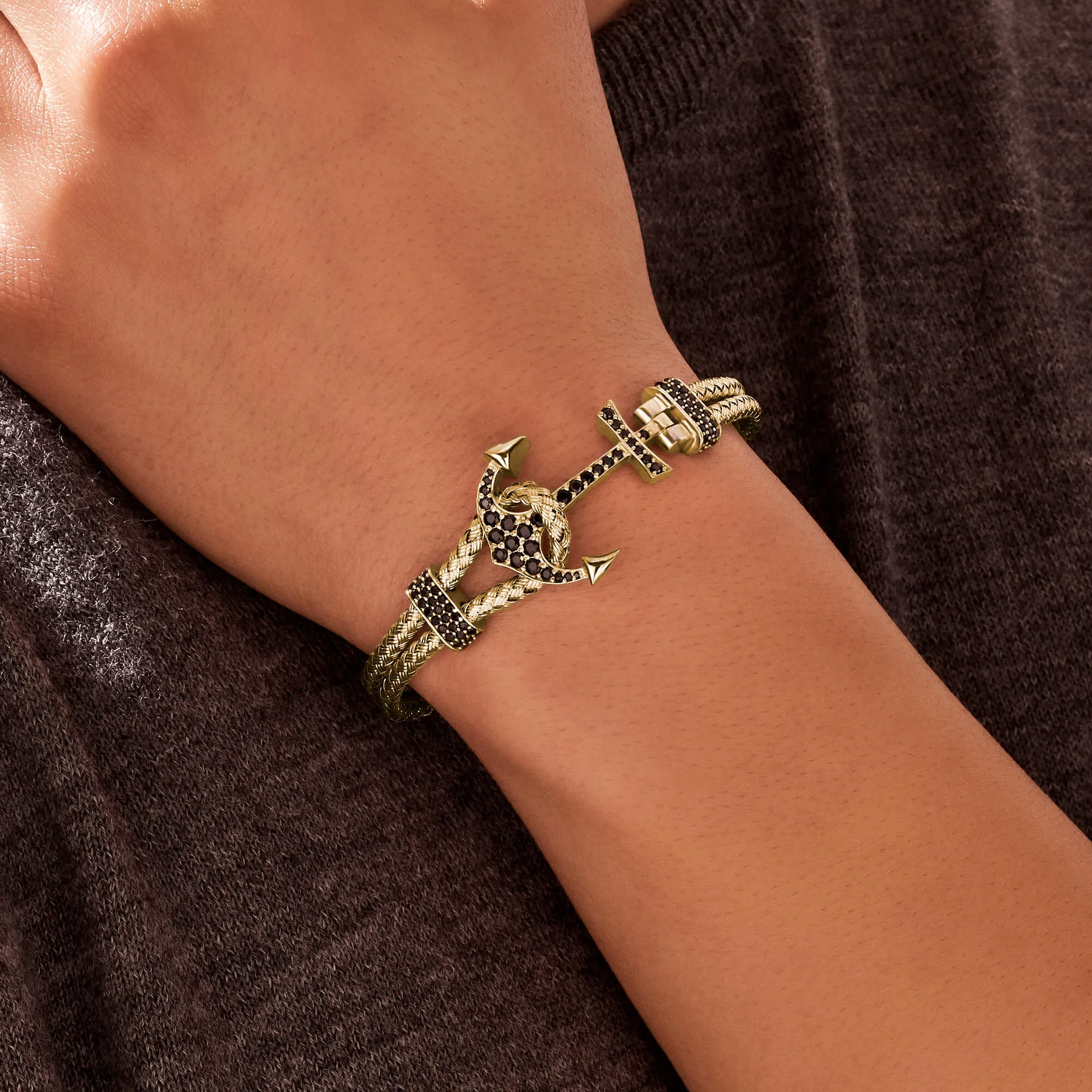 Anchor Bangle - Silver