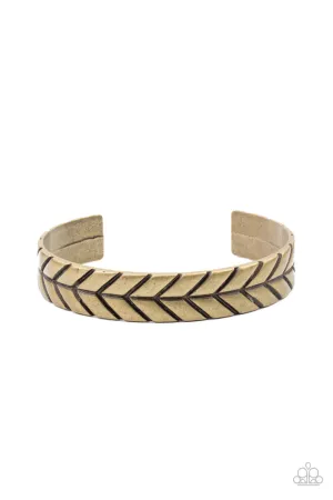 Ancient Archer Brass Paparazzi Bracelet