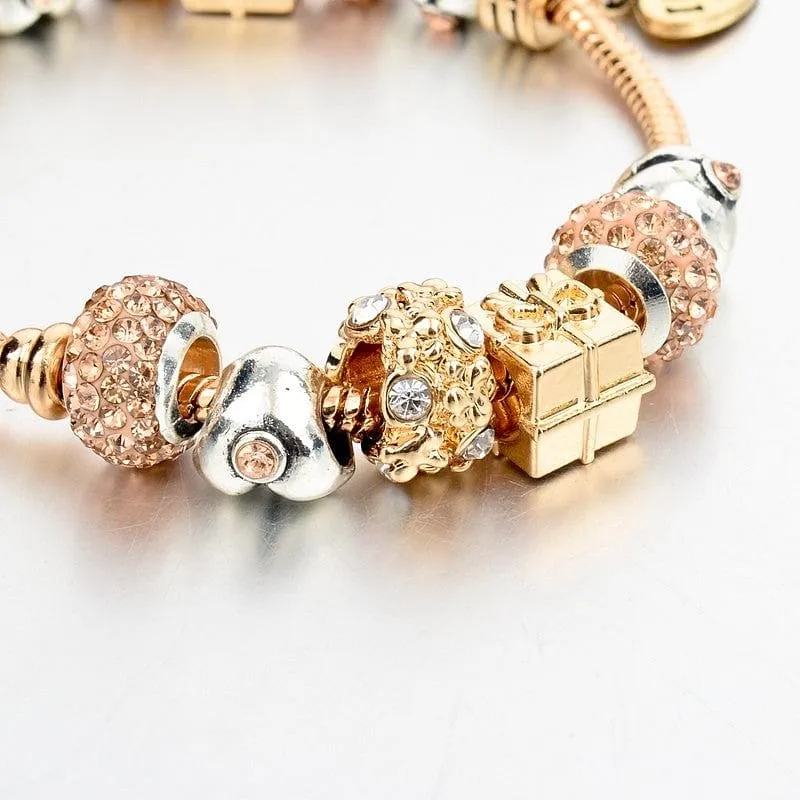 Austrian Crystal Frienfship Charm Bracelet