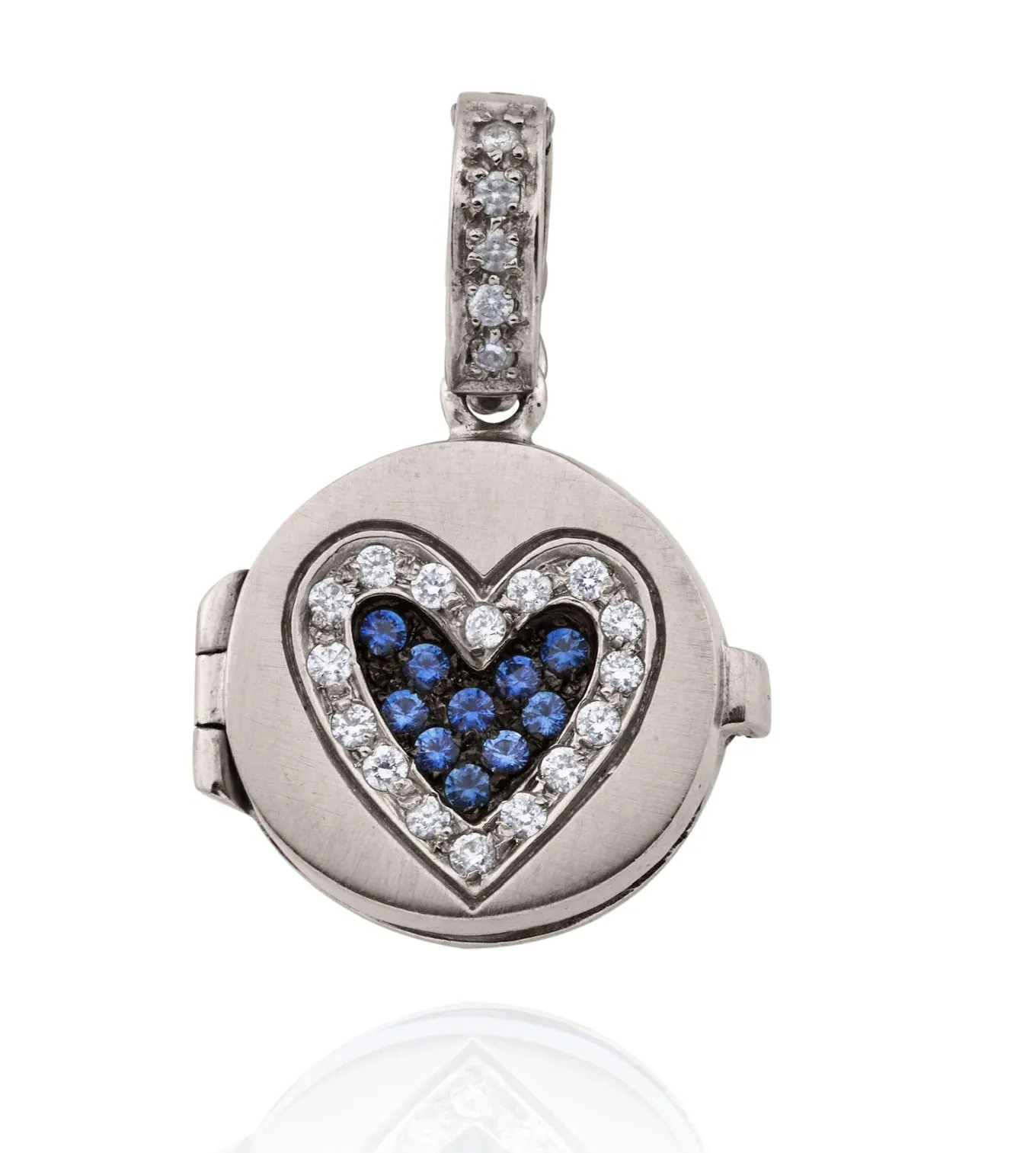 Award-Winning Sapphire and Diamond Love Locket Small