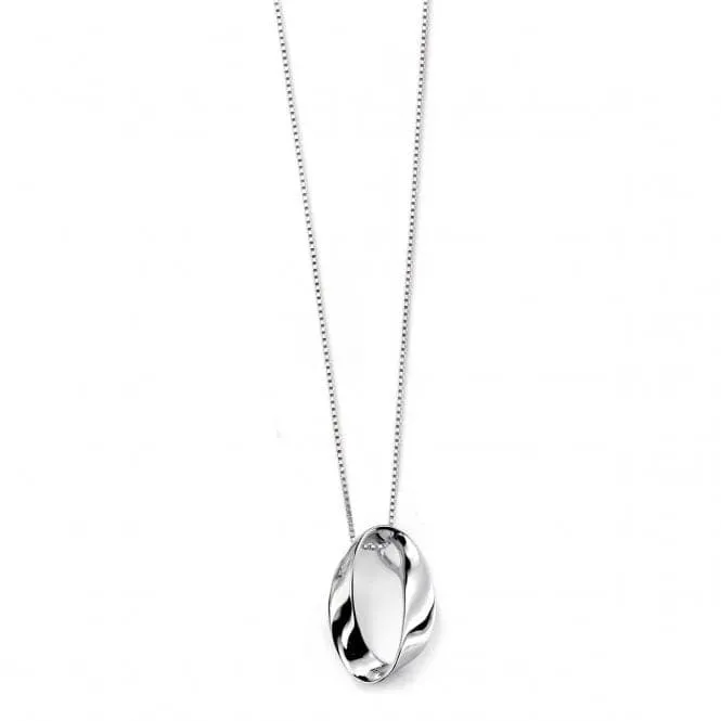 Beginnings Sterling Silver Open Twist Oval Pendant P3446