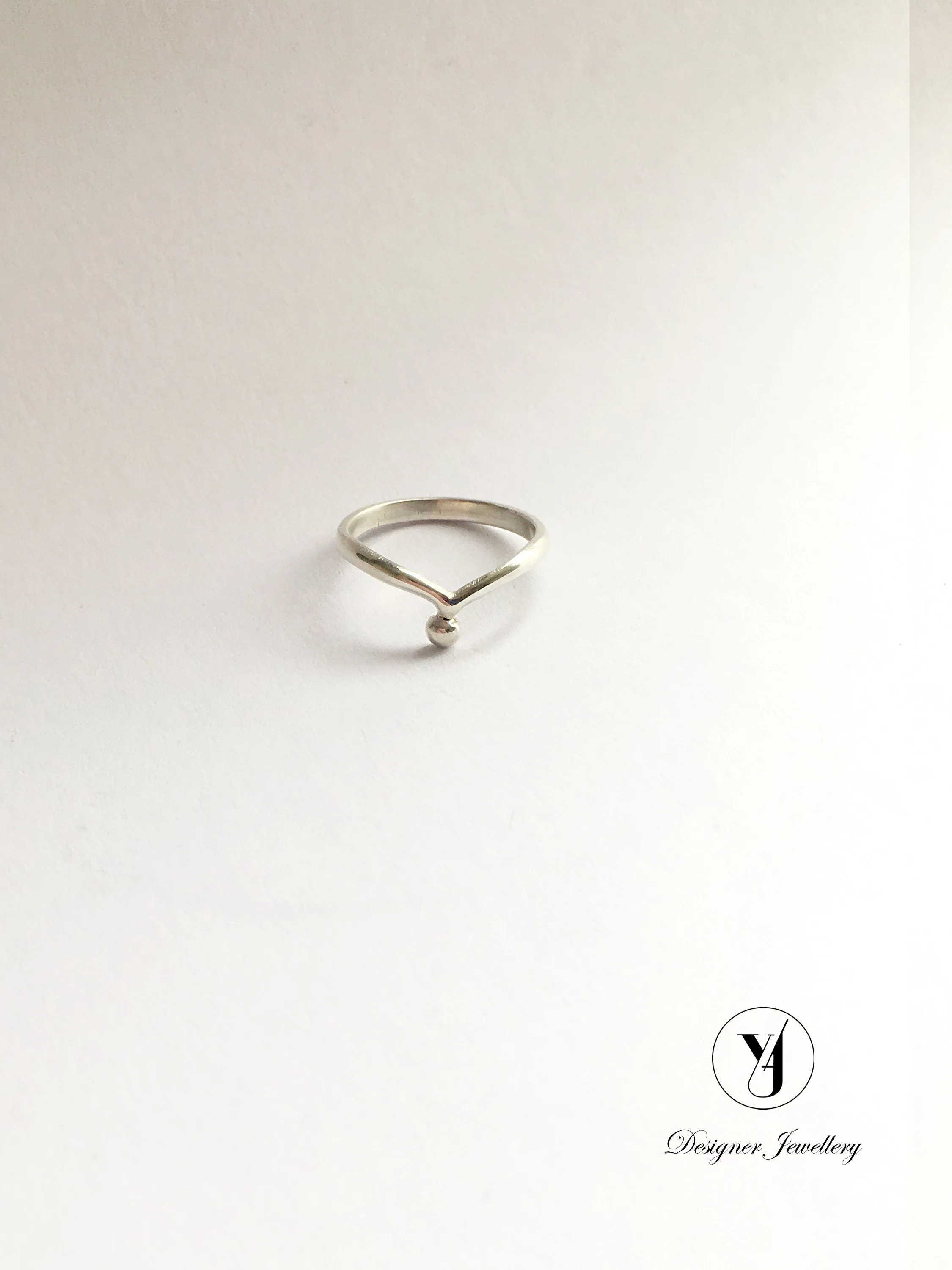 Boho Wishbone Chevron Ring