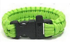 Camping Hiking Emergency ParaCord Bracelet Survival Parachute Rope Whistle Buckle  Kit Wristbands