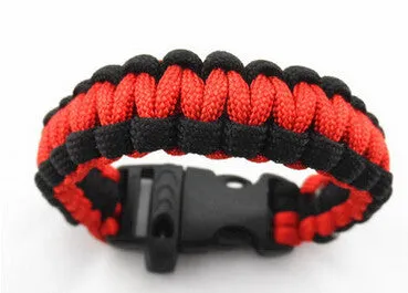 Camping Hiking Emergency ParaCord Bracelet Survival Parachute Rope Whistle Buckle  Kit Wristbands