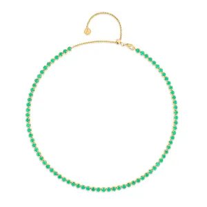 Capri Dreaming® Emerald Tennis Choker | 18K Yellow Gold