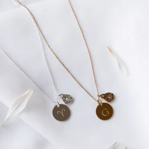 Carrie - Silver or Gold Stainless Steel Monogrammed Necklace