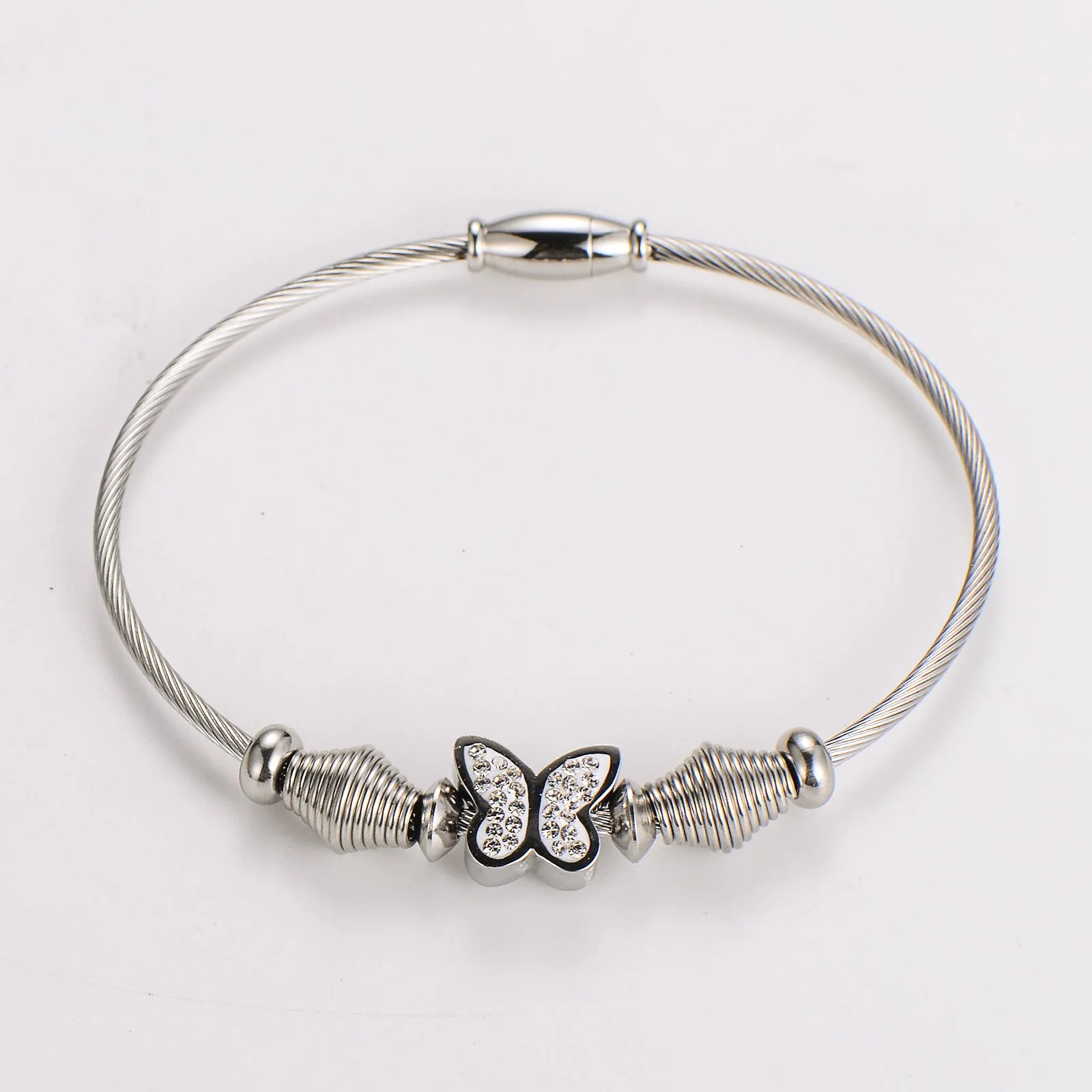 Casual Women Butterfly Stainless Steel Electroplating Bracelets