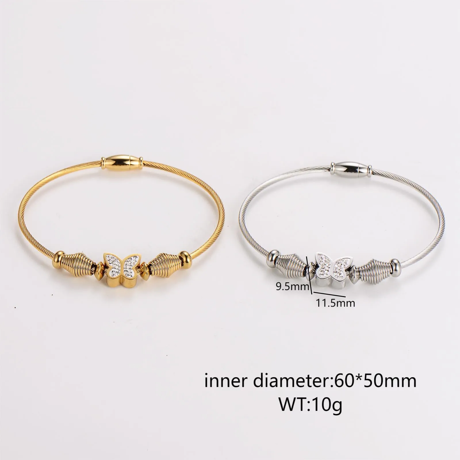 Casual Women Butterfly Stainless Steel Electroplating Bracelets