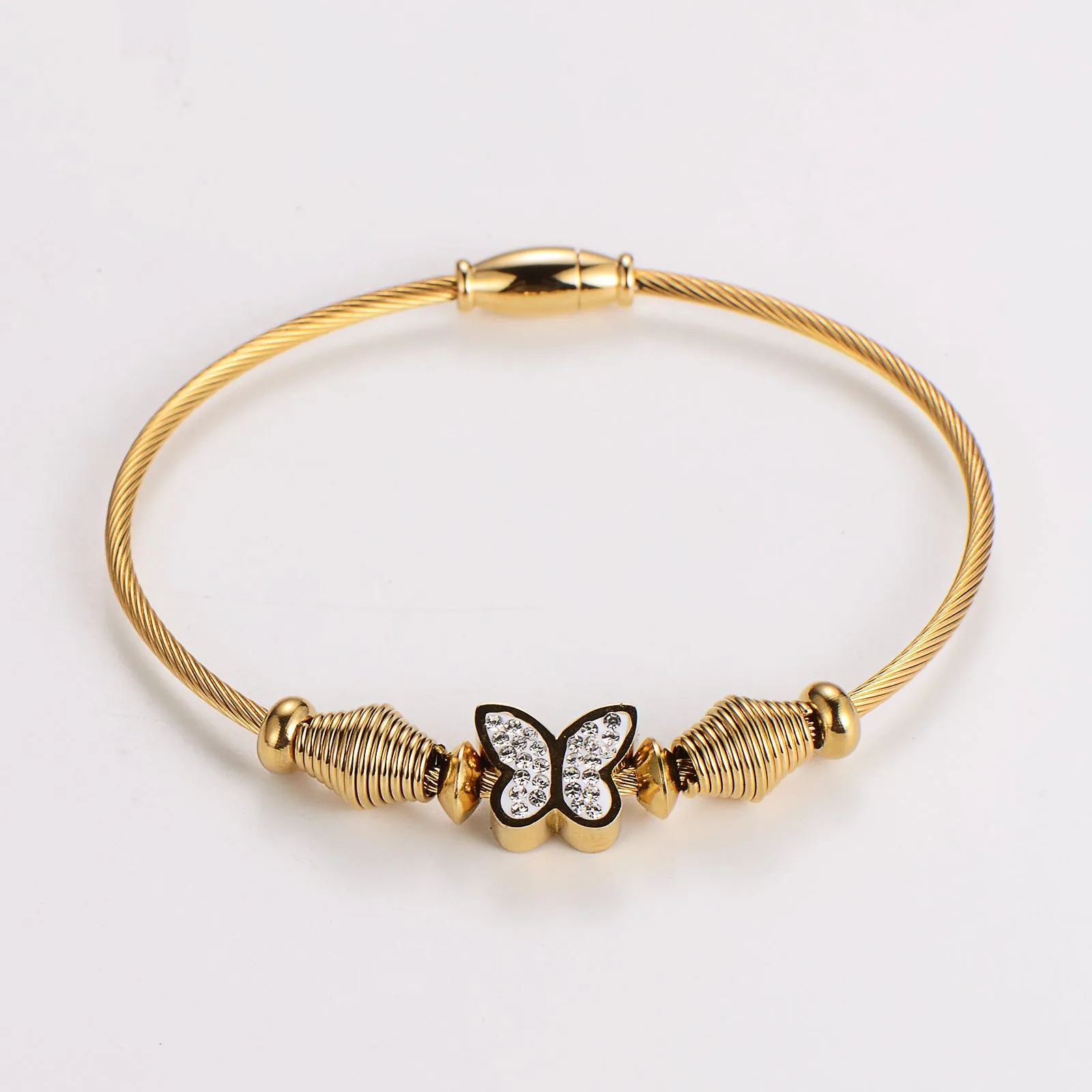 Casual Women Butterfly Stainless Steel Electroplating Bracelets