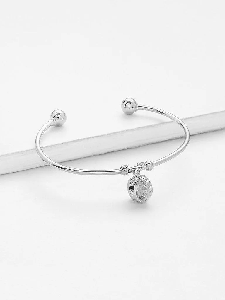 Charm Detail Cuff Bangle