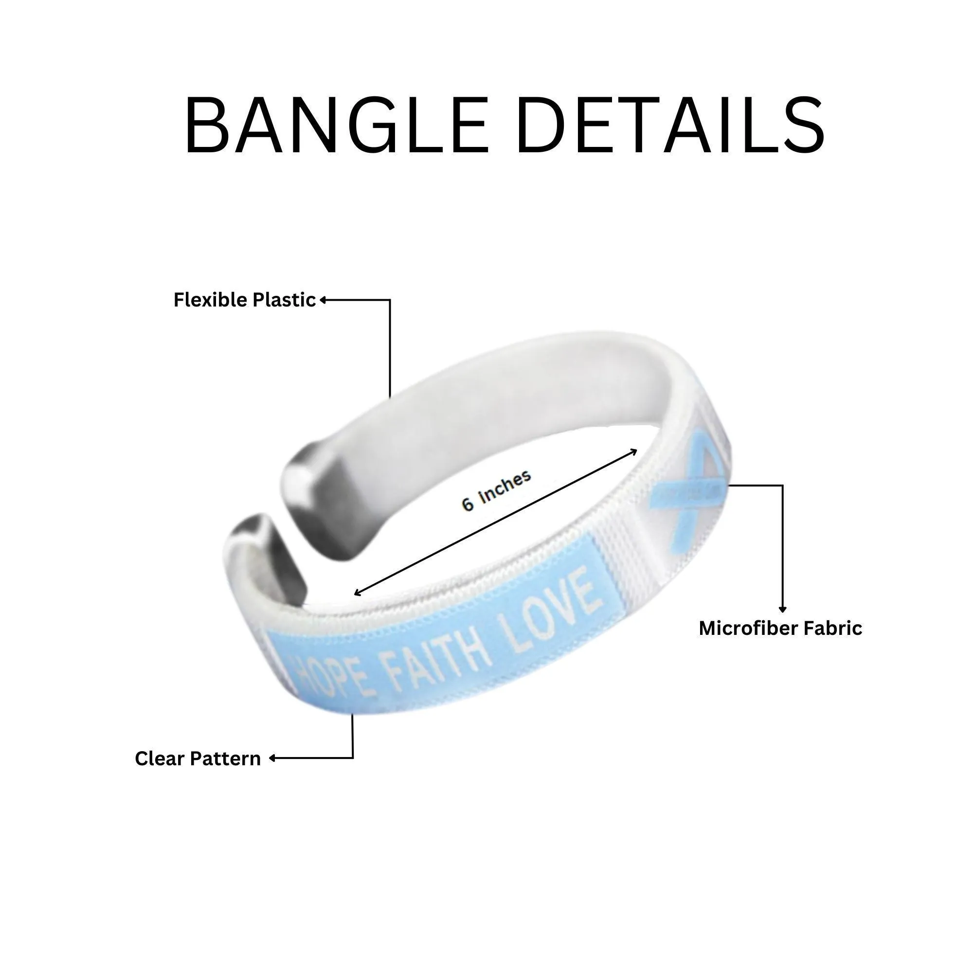 Child Size Light Blue Ribbon Bangle Bracelets