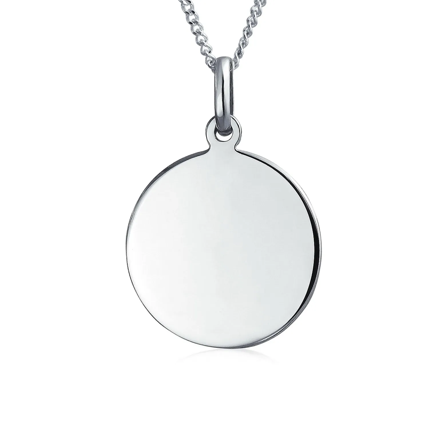 Circle Disc Best Friends Pendant Necklace Sterling Silver for Sisters Sorority