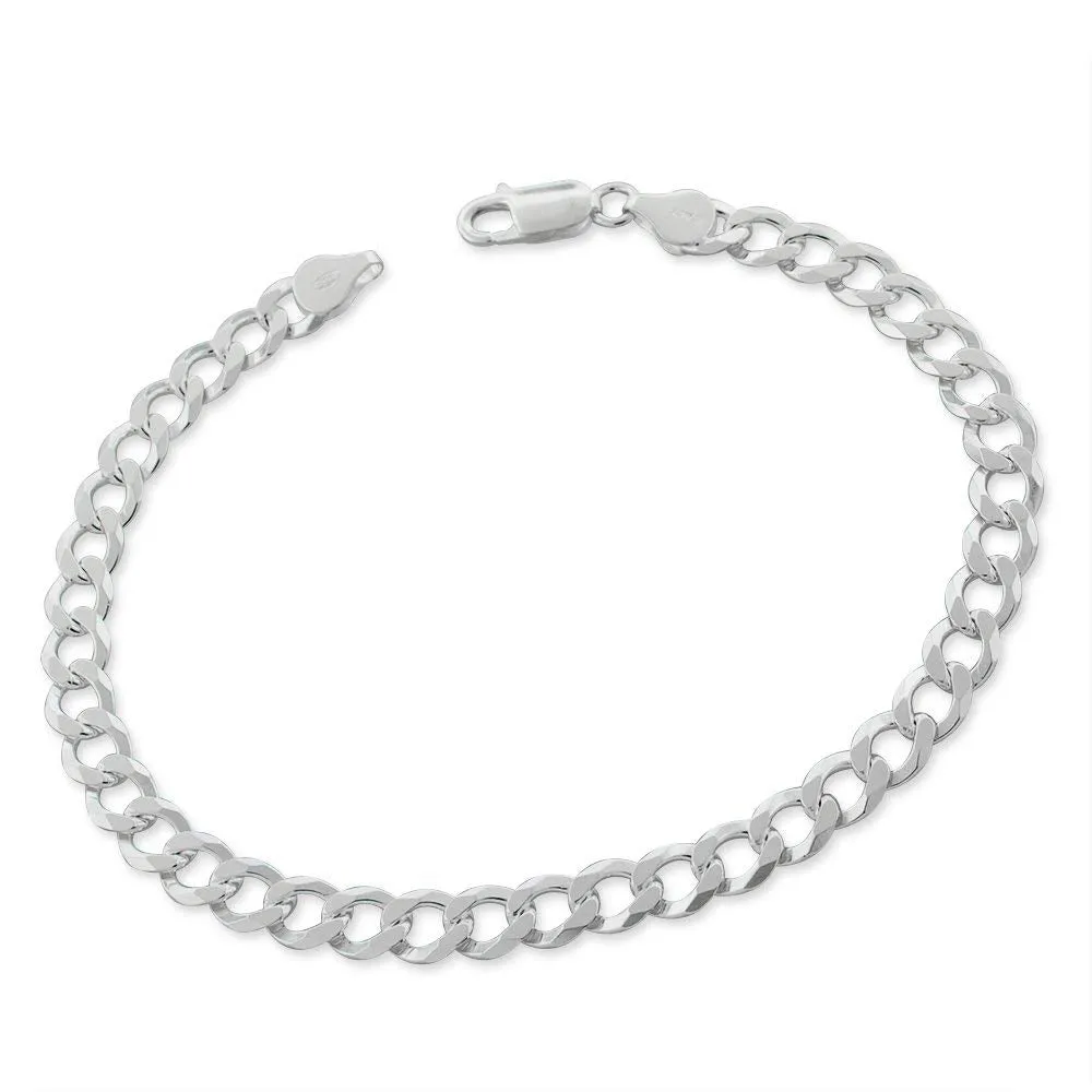 Classic Men's 6.2mm Curb Chain Bracelet | Solid 925 Sterling Silver for Men & Women