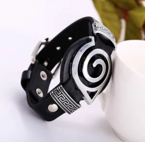 Cosplay Naruto leather bracelets fashion anime Punk bangles fashion gifts