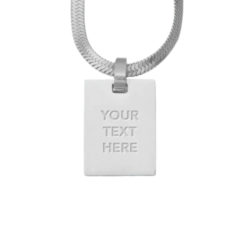 Custom Pendant Necklace Silver