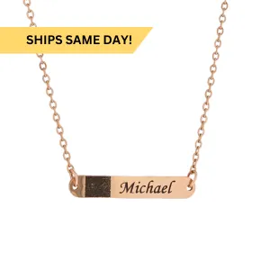 Customizable Nameplate Bar Necklace KCL 28