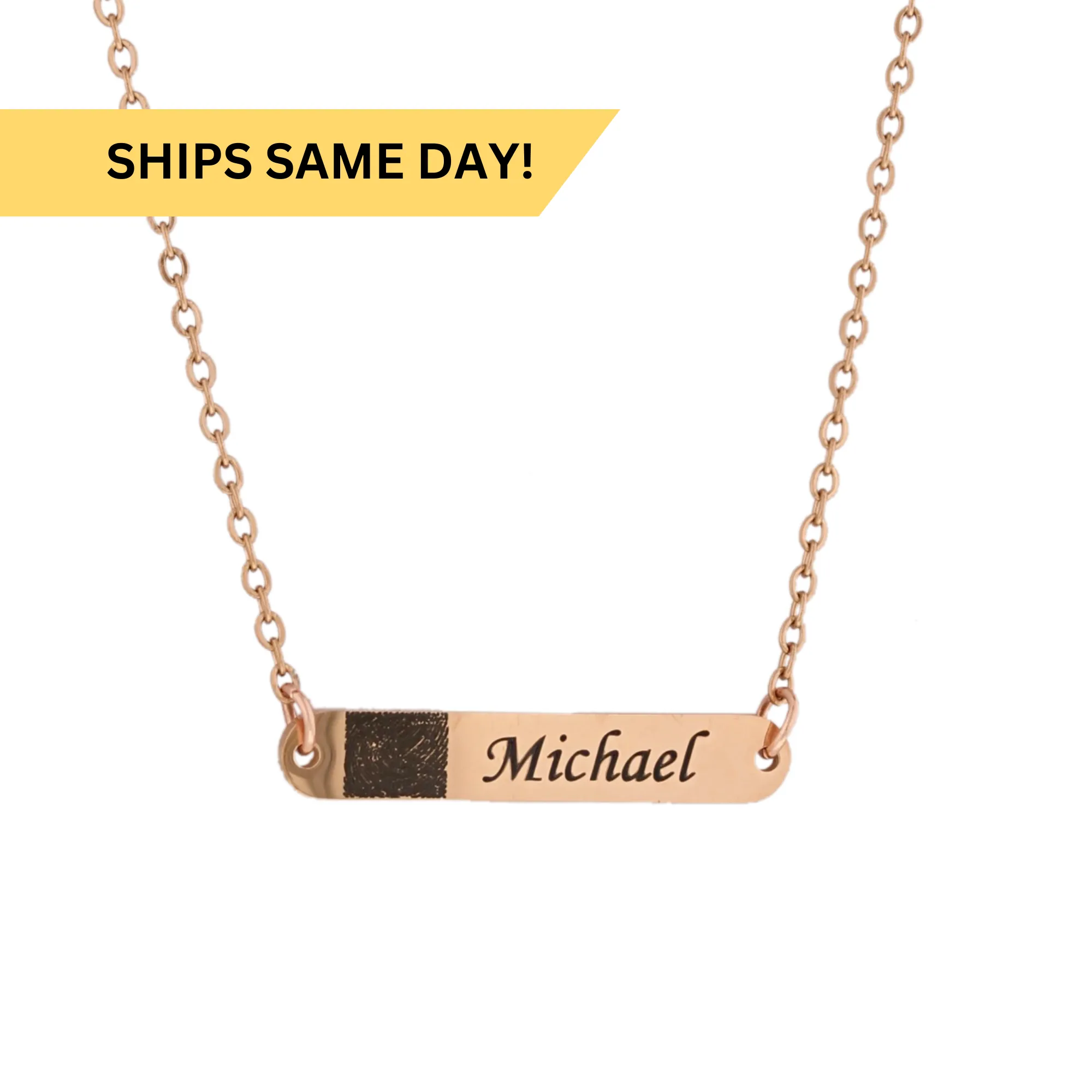 Customizable Nameplate Bar Necklace KCL 28