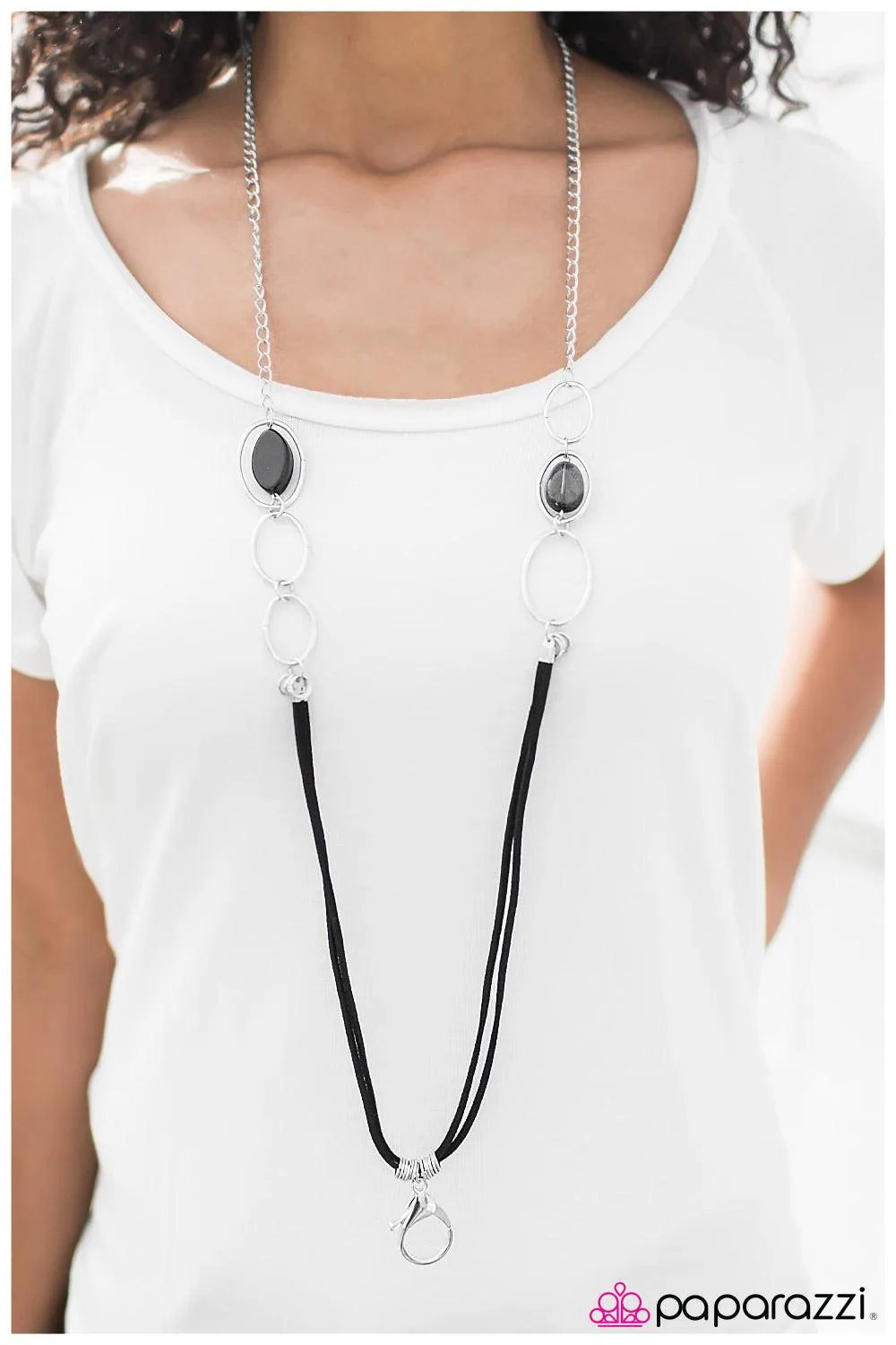 Don't Quit Your Day Job Black Lanyard Necklace - Paparazzi Accessories