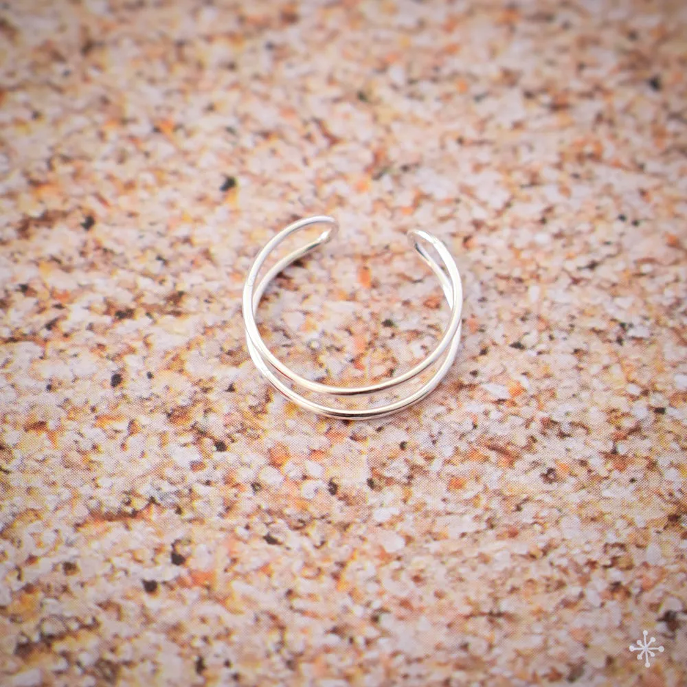 Double Bar Sterling Silver Toe Ring