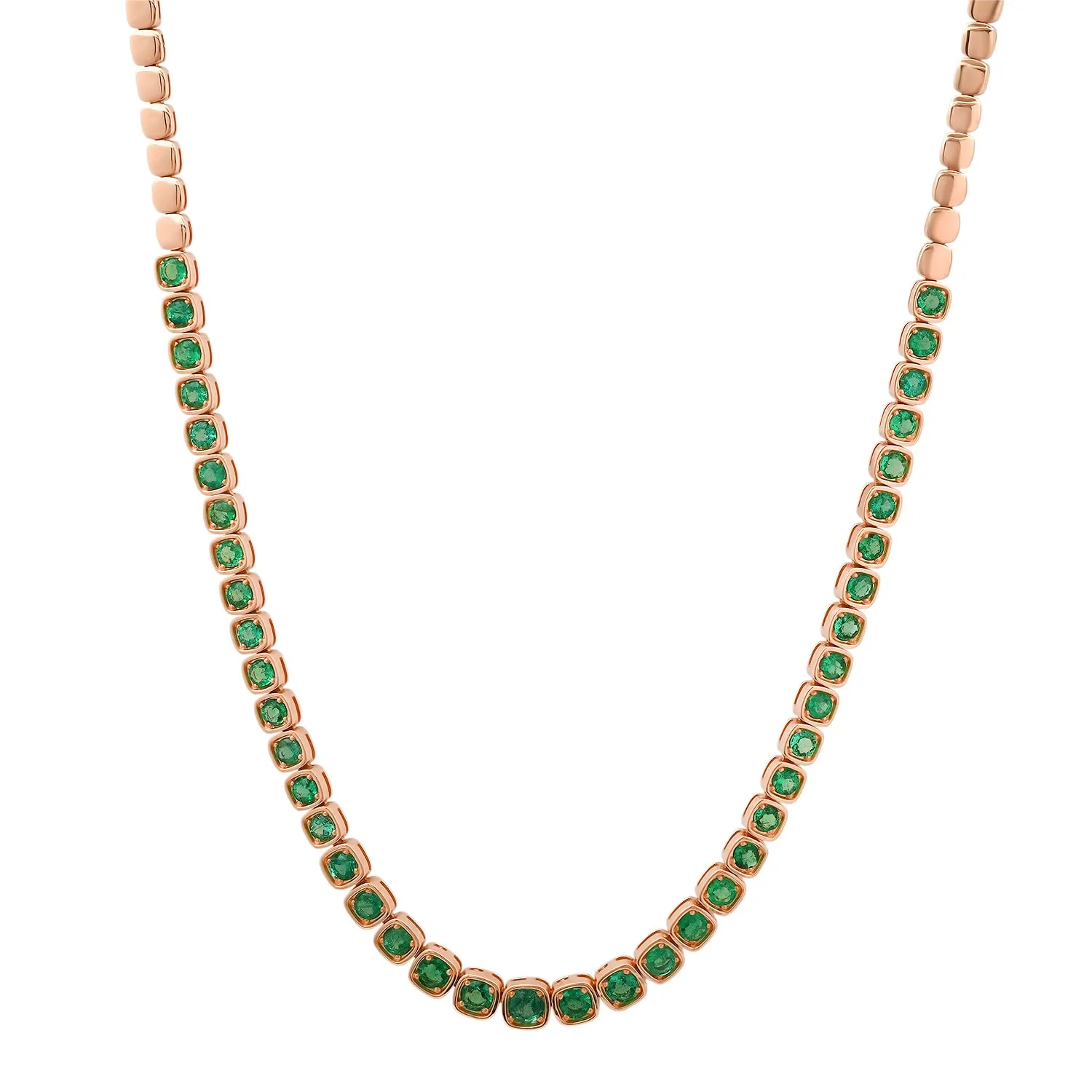 Emerald Goddess Square Collar Necklace