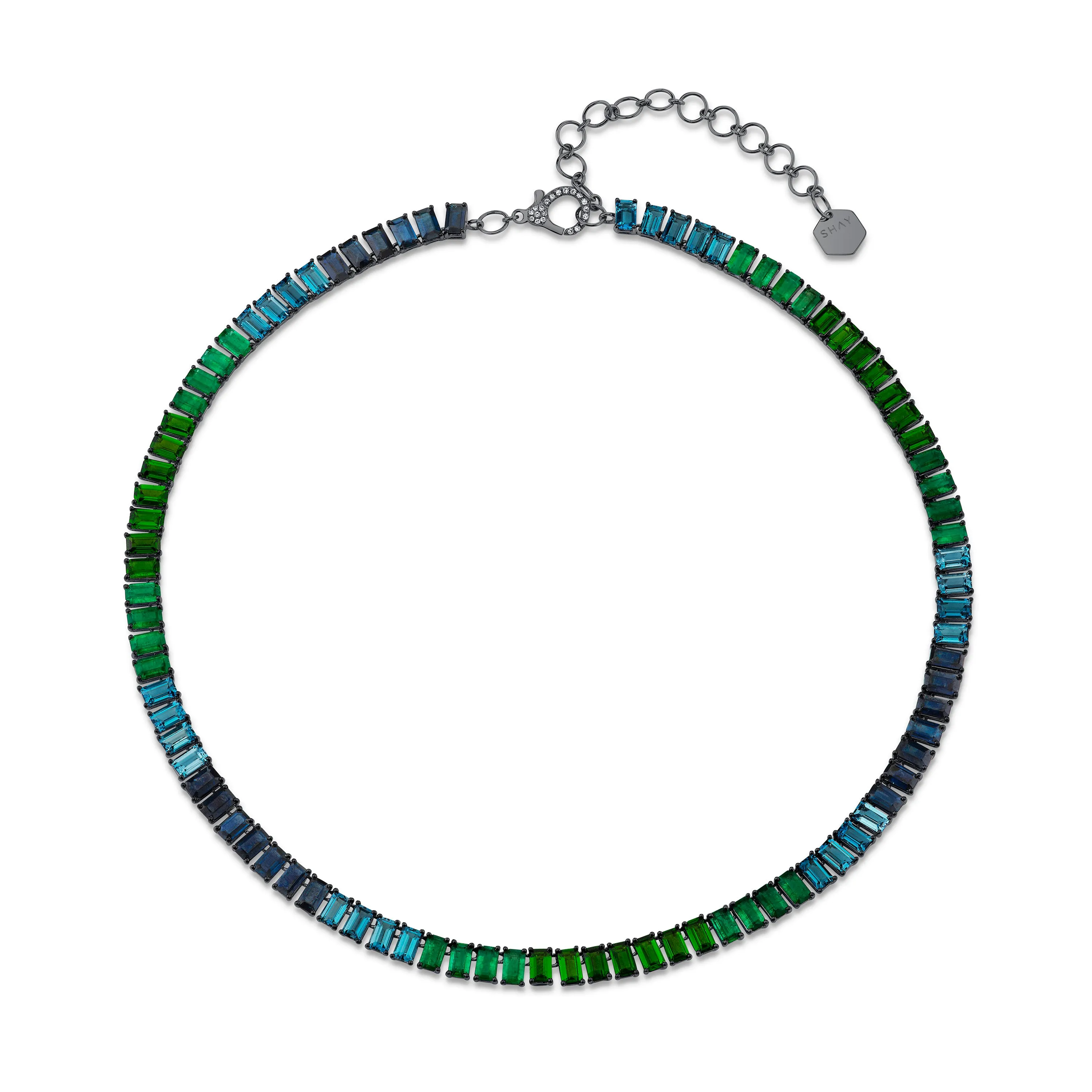 EMERALD OMBRE ETERNITY NECKLACE