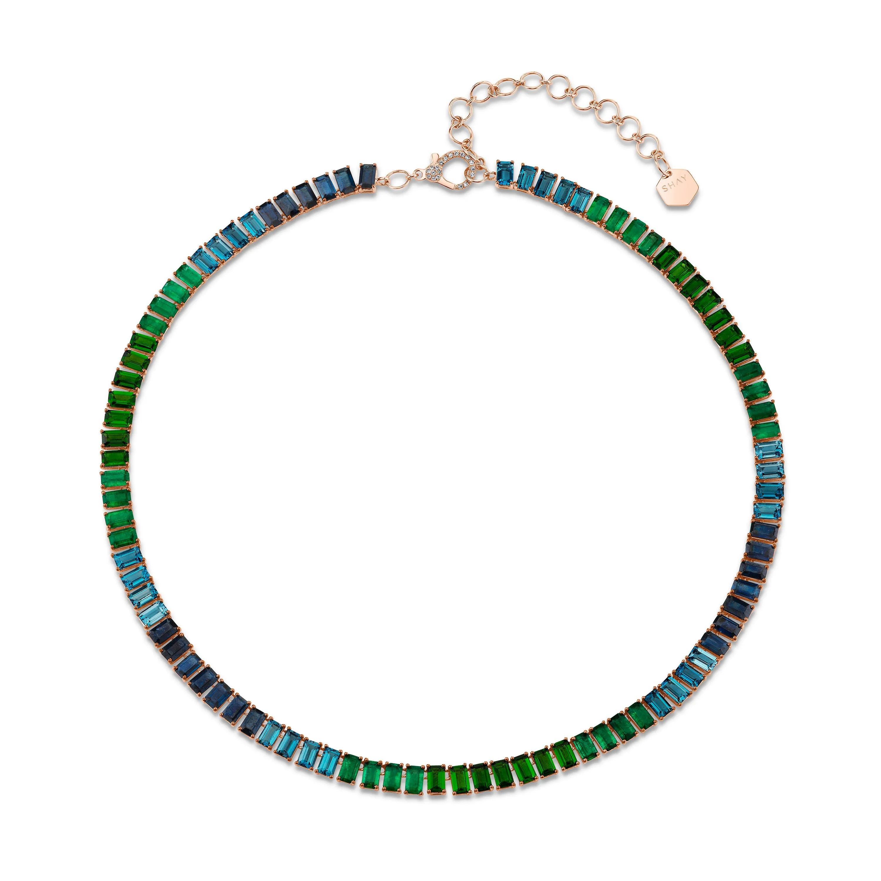 EMERALD OMBRE ETERNITY NECKLACE