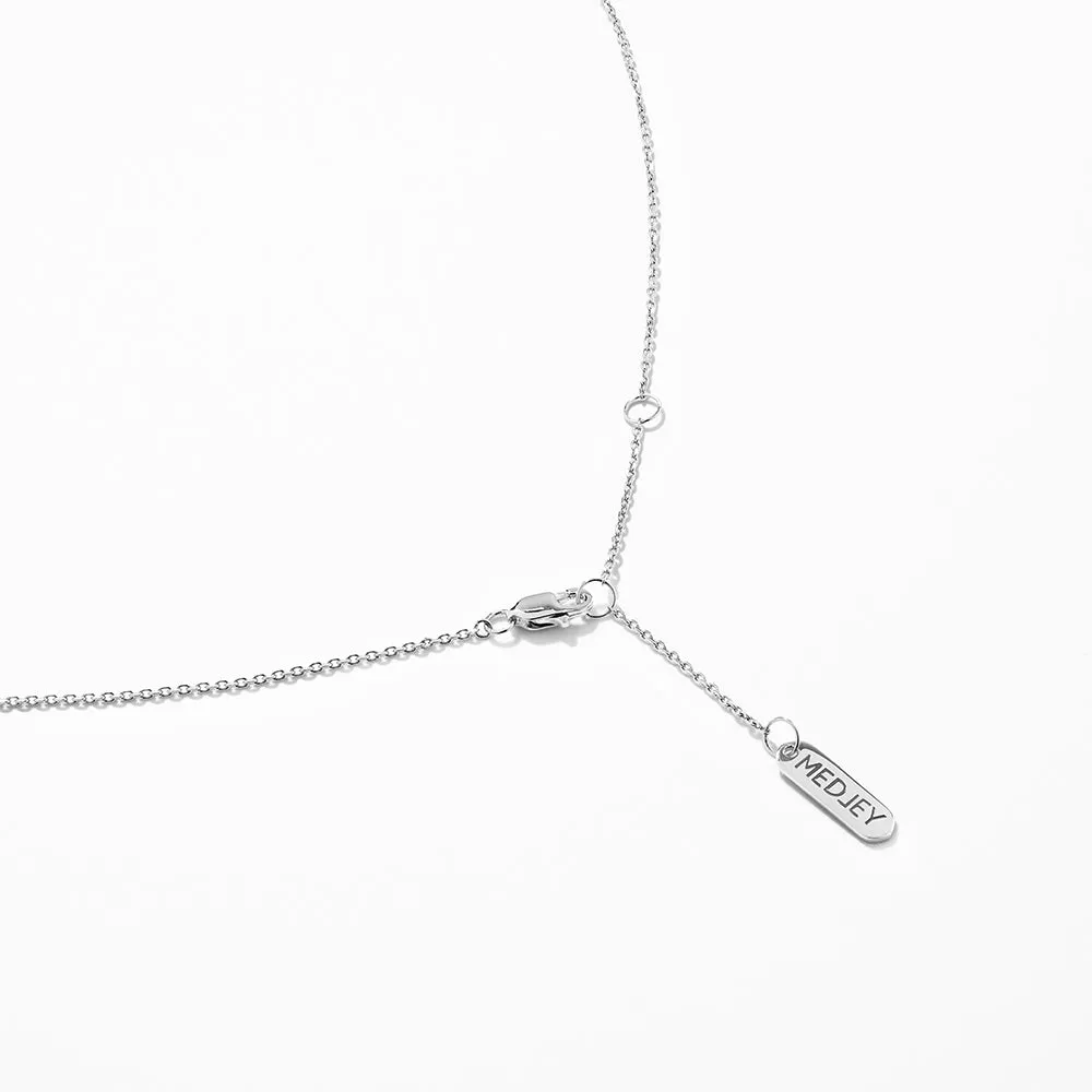 Engravable Horizontal Bar Necklace in Silver