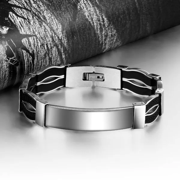 Fashion Steel Men Bracelet Casual 304L Stainless Steel Bracelet For Men