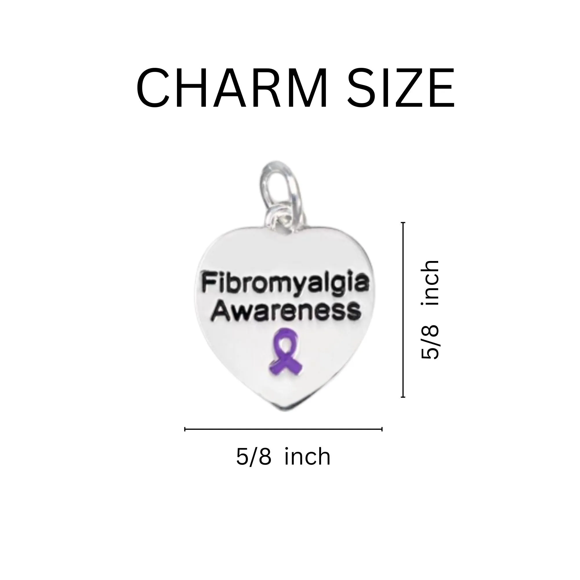 Fibromyalgia Awareness Purple Ribbon Partial Beaded Bracelets