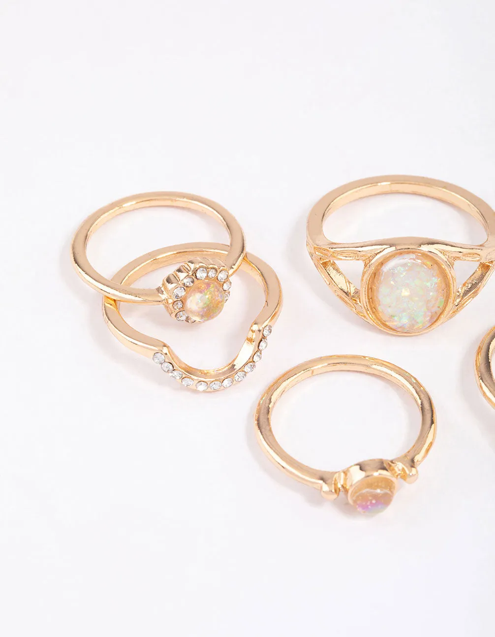 Gold Pretty Opal Ring Pack