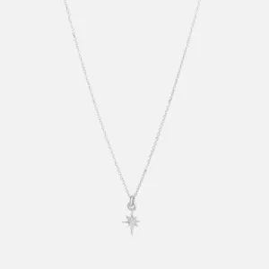 Itty Bitty Charm Necklace, Star, Silver